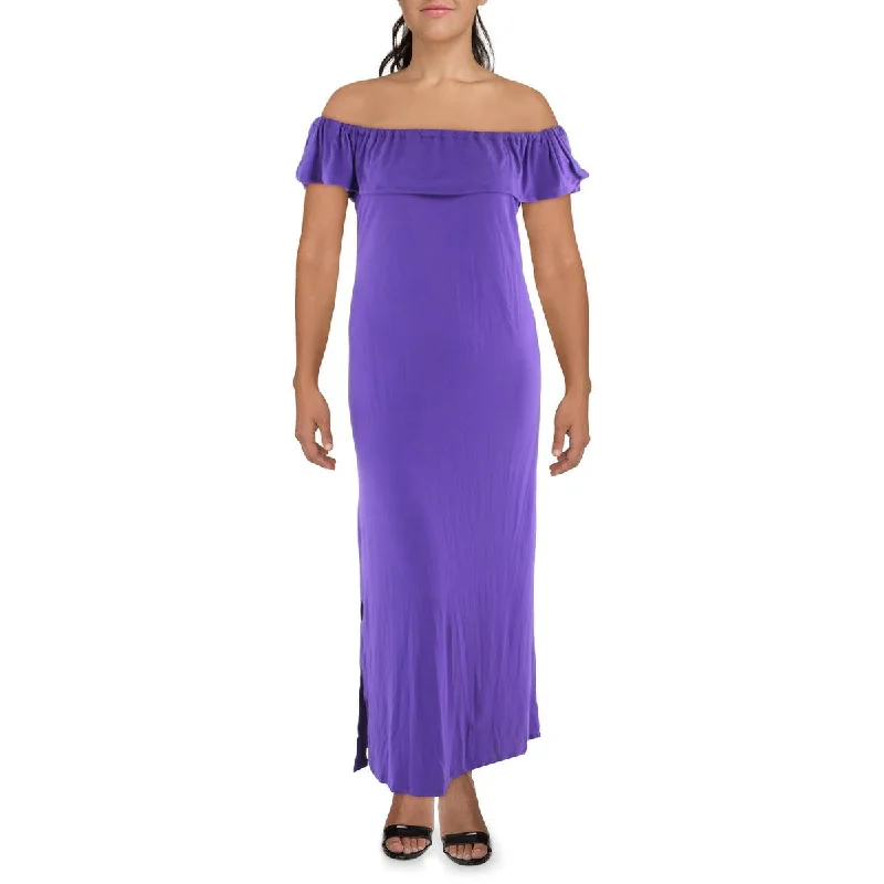 24seven Comfort Apparel Womens Plus Fold-Over Long Maxi Dress Fashionable Faux Wrap Maxi Dress 24seven Comfort Apparel Womens Plus Fold-Over Long Maxi Dress Fashionable Faux Wrap Maxi Dress