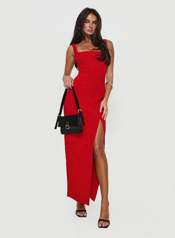 Bombshell Maxi Dress Red