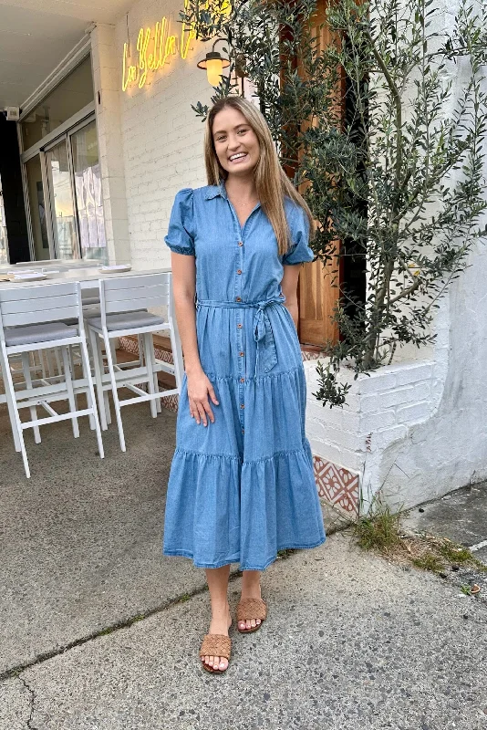 Denim Days Cotton Midi Dress