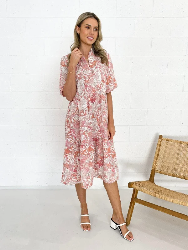 FL BASICS BLAIR MIDI DRESS FLORAL