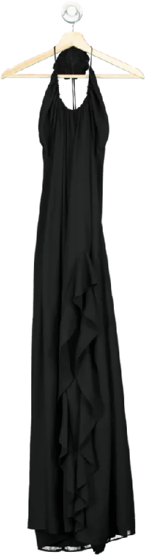 For Love & Lemons Black Halter Maxi Dress UK XS Stylish Boho Chic Maxi Dress