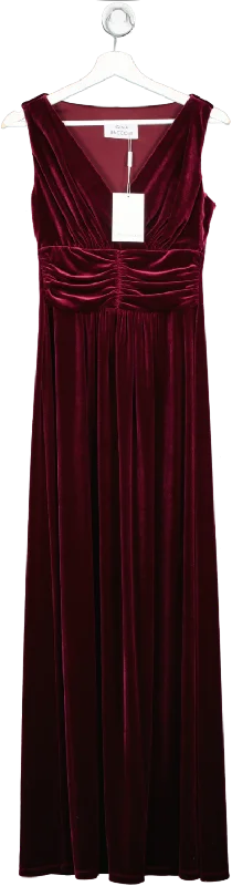gina bacconi Red Wine Patricia Sleeveless Velvet Maxi Dress BNWT UK 8 Elegant Sleeveless Maxi Dress gina bacconi Red Wine Patricia Sleeveless Velvet Maxi Dress BNWT UK 8 Elegant Sleeveless Maxi Dress