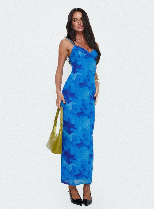 Hathaway Maxi Dress Blue Floral