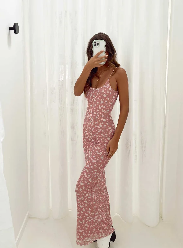 Knox Maxi Dress Pink Floral