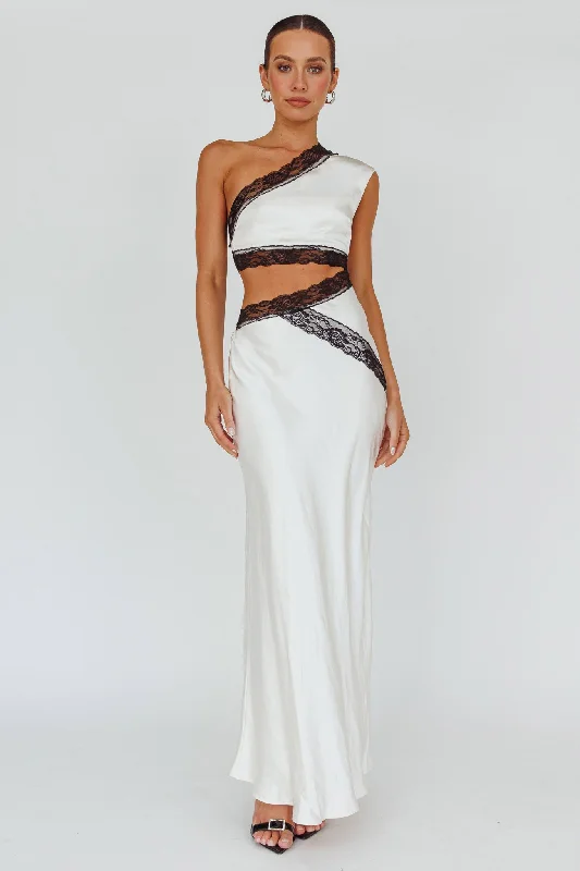 Mahli One-Shoulder Maxi Dress Champagne