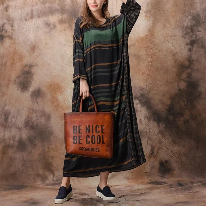 Muslimo Neck Pockets Silk Dress Boho Runway Green Striped Maxi Dress Spring ( Limited Stock) Cozy Maxi Dress with Slit Muslimo Neck Pockets Silk Dress Boho Runway Green Striped Maxi Dress Spring ( Limited Stock) Cozy Maxi Dress with Slit