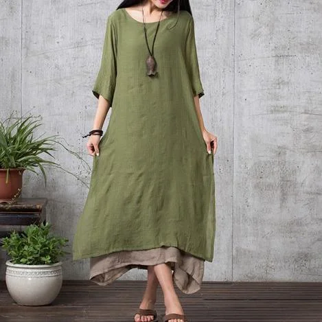 new green inen dresses oversize casual maxi dresses o neck sundress Comfortable Cotton Maxi Dress new green inen dresses oversize casual maxi dresses o neck sundress Comfortable Cotton Maxi Dress