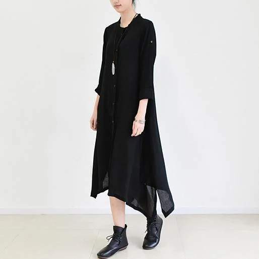 original black casual silk linen gown oversize asymmetric hem fashion maxi dress Comfortable Ruffle Hem Maxi Dress original black casual silk linen gown oversize asymmetric hem fashion maxi dress Comfortable Ruffle Hem Maxi Dress