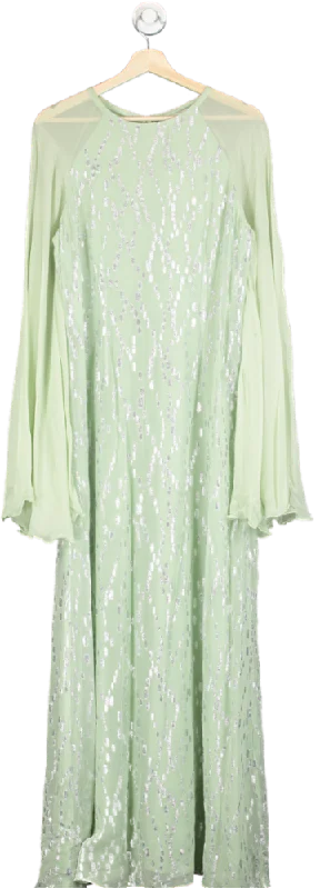 Anthropologie Payal Jain Mint Green Sequin Embellished Maxi Dress Size 14 Trendy Satin Maxi Dress Anthropologie Payal Jain Mint Green Sequin Embellished Maxi Dress Size 14 Trendy Satin Maxi Dress