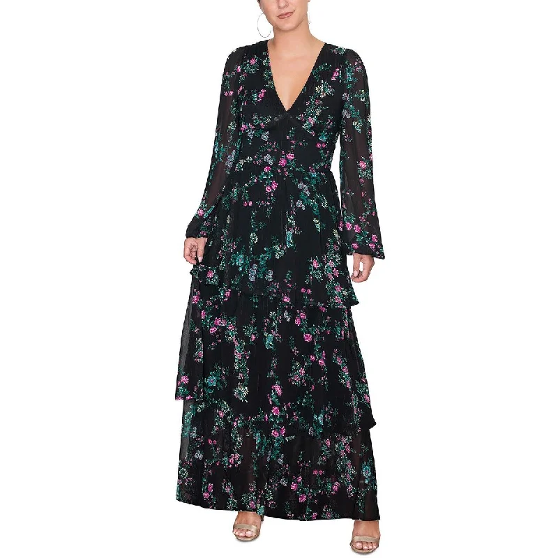 Rachel Rachel Roy Womens Metallic Chiffon Maxi Dress Fashionable Faux Wrap Maxi Dress Rachel Rachel Roy Womens Metallic Chiffon Maxi Dress Fashionable Faux Wrap Maxi Dress