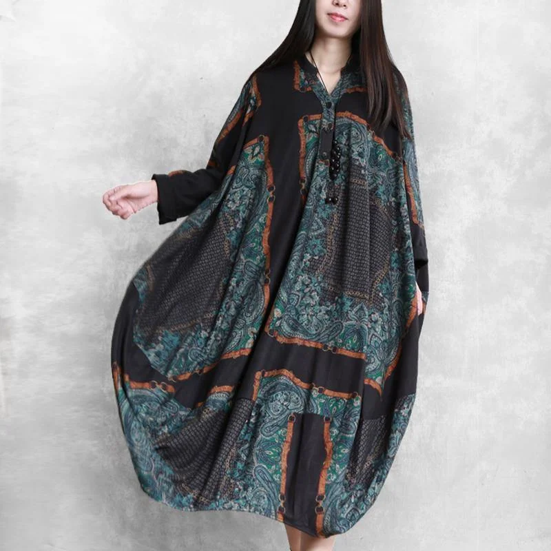 Simple v neck asymmetric cotton tunic pattern Tutorials blue print Maxi Dresses fall Classic V-Neck Maxi Dress Simple v neck asymmetric cotton tunic pattern Tutorials blue print Maxi Dresses fall Classic V-Neck Maxi Dress