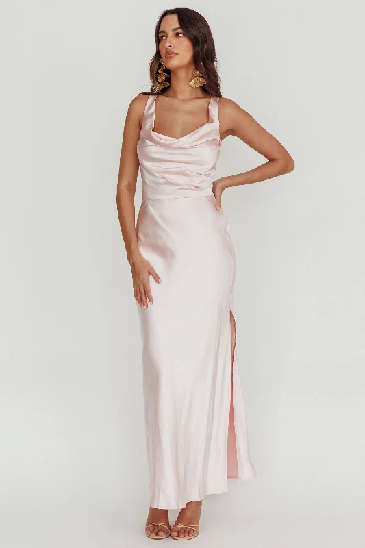 Sitara Tied Back Maxi Dress Blush