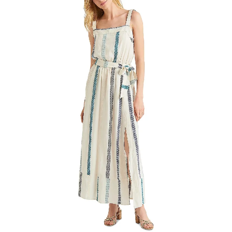 Splendid Womens Jubi Cotton Striped Maxi Dress Fashionable High-Waist Maxi Dress