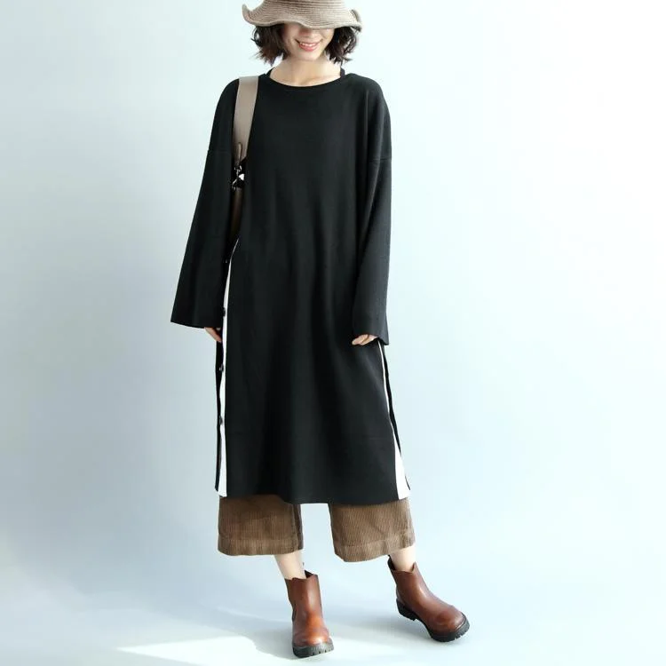 stylish black natural cotton dress plus size O neck traveling dress casual long sleeve side open maxi dresses Comfortable Ruffle Hem Maxi Dress stylish black natural cotton dress plus size O neck traveling dress casual long sleeve side open maxi dresses Comfortable Ruffle Hem Maxi Dress