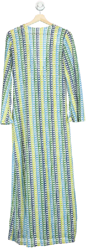 Multicolour Striped Maxi Dress S Comfortable Maxi Dress with Slits