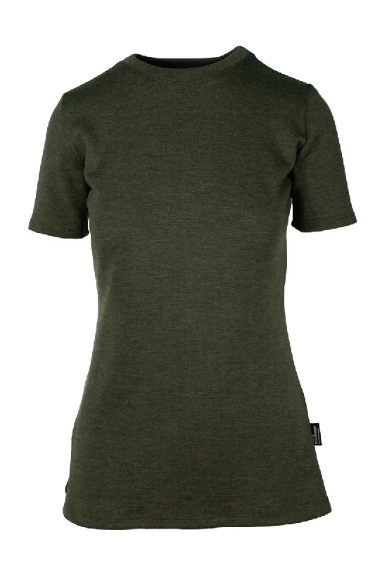 250 Women's Merino Short Sleeve T-Shirt First One - Dark Mel Green