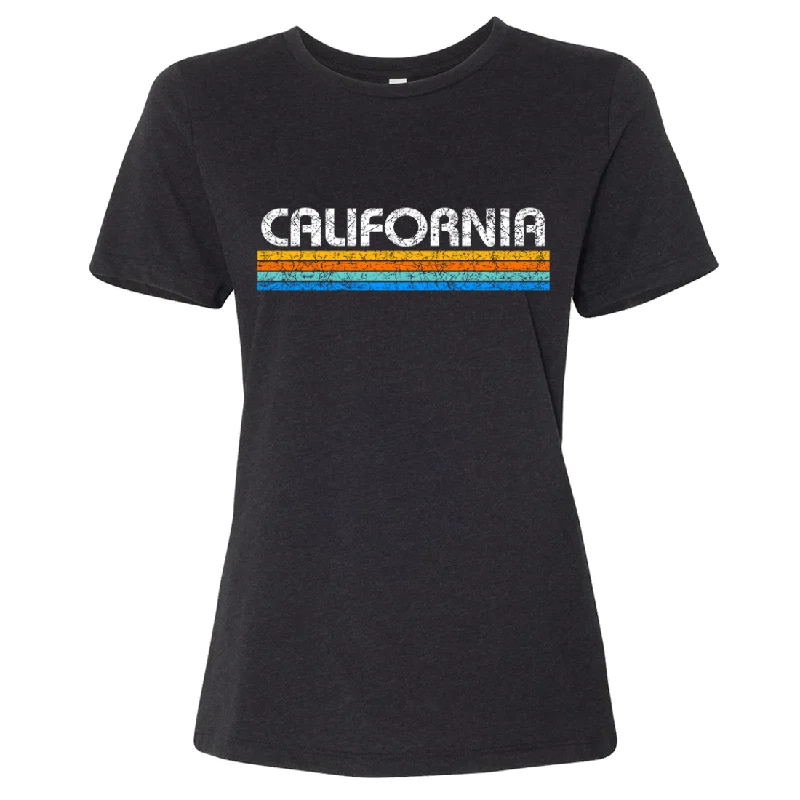 California Vintage Stripe Women's Relaxed Jersey Tee