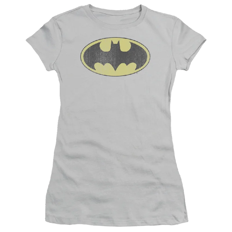 DC Comics Retro Bat Logo Distressed - Juniors T-Shirt