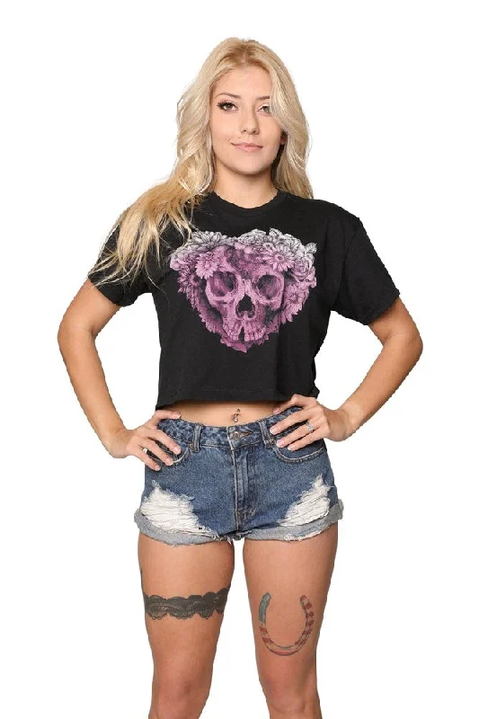 Metal Mulisha Flower Fox Crop Tee