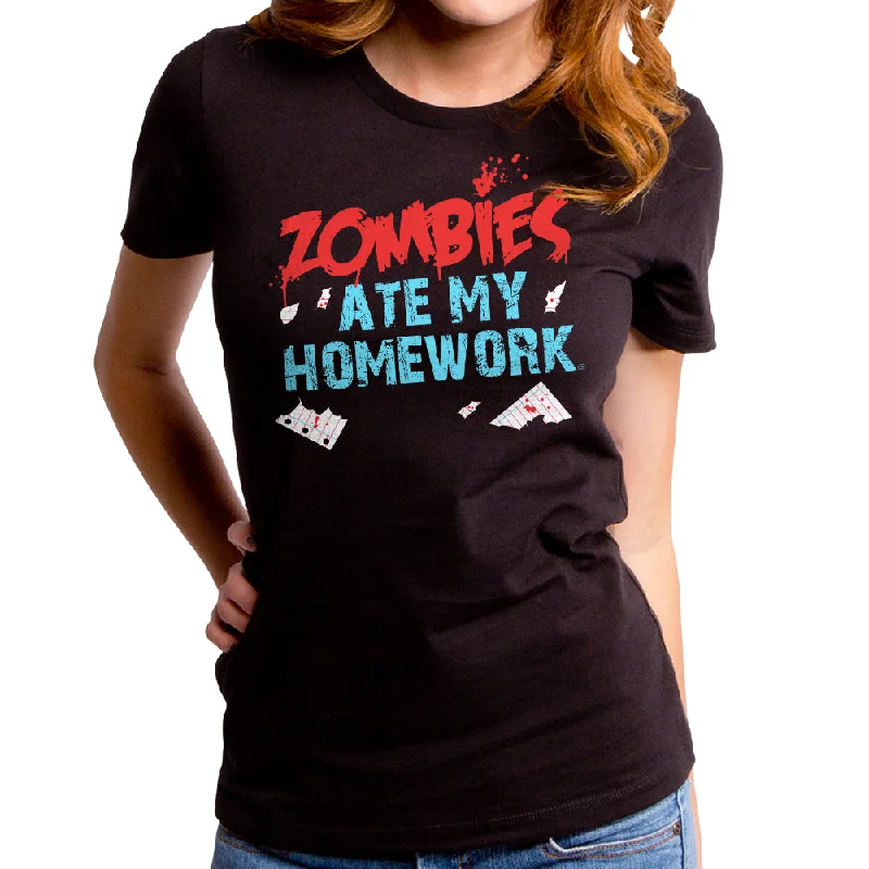 Zombies Ate My Homework Women's T-Shirt