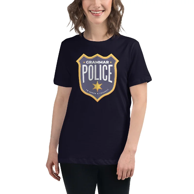 Grammar Police - To serve and correct - Women's T-Shirt Fitted T-Shirt Seamless Stretchy Grammar Police - To serve and correct - Women's T-Shirt Fitted T-Shirt Seamless Stretchy