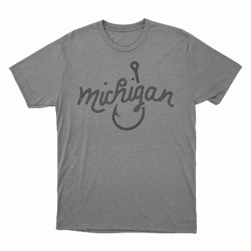 Hook - Reel Unisex Tee Graphic T-Shirt Round Neck Polyester