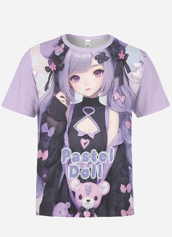 Lilac Dream Kawaii Anime Tee Sequined Glittery Shiny