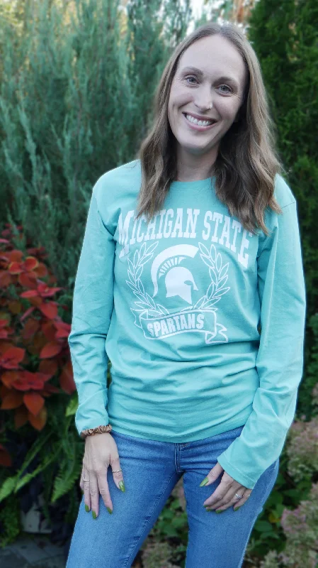 Michigan State University Women's Long Sleeve Boyfriend Fit T-shirt