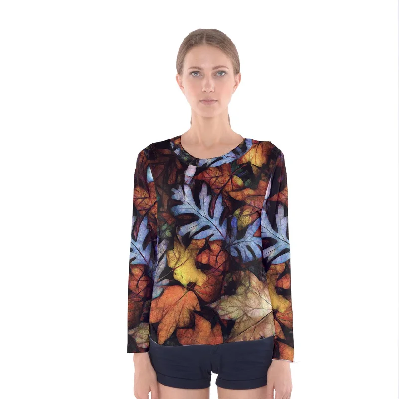 Mid October Leaves Women's Long Sleeve Tee