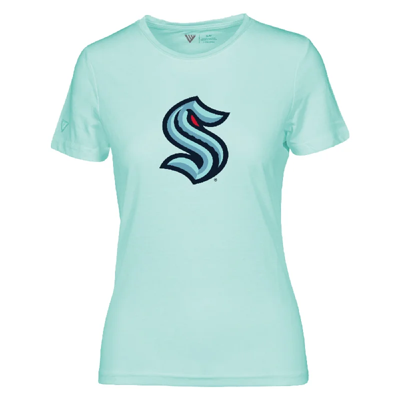 Seattle Kraken Womens Ice Blue Maddox Primary Tee