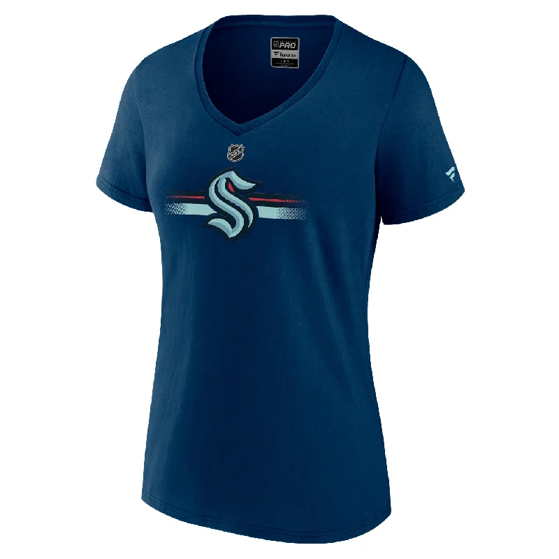 Seattle Kraken Fanatics Womens Primary Rink V-Neck Tee