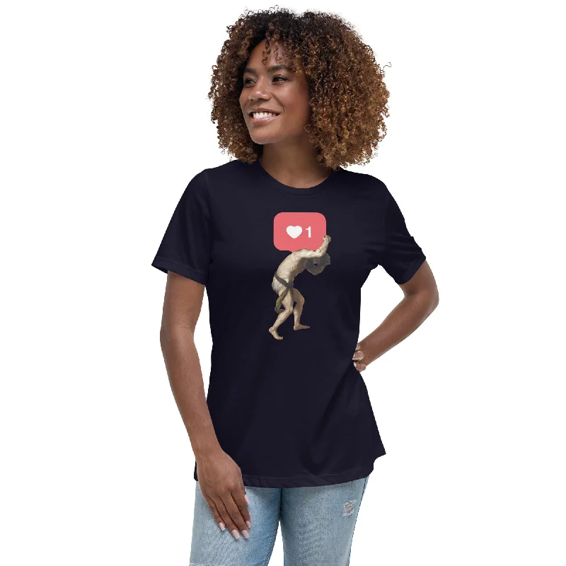 Social Sisyphus - Women's T-Shirt Welt Pockets Slit Pockets