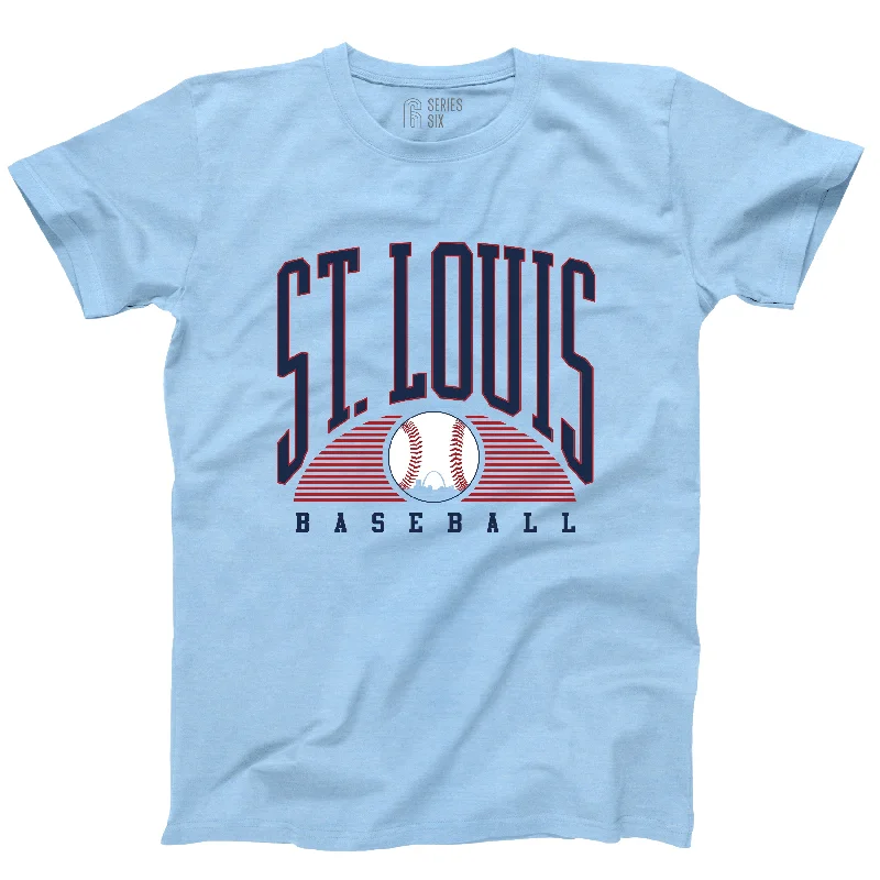 St. Louis Baseball Stripes Unisex Short Sleeve T-Shirt