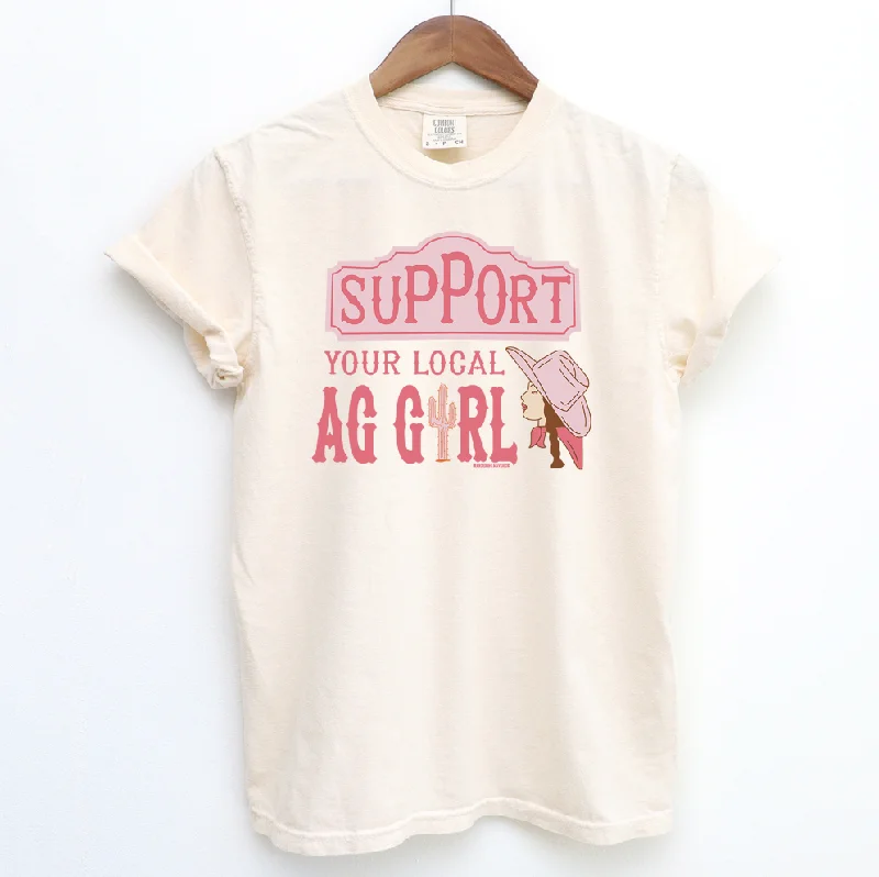 Support Your Local Ag Girl ComfortWash/ComfortColor T-Shirt (S-4XL) - Multiple Colors!