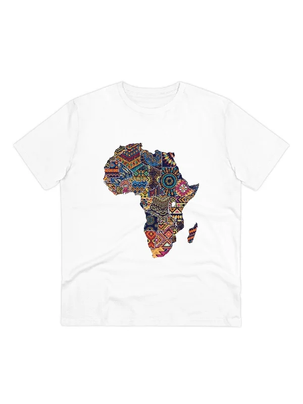 White Organic Cotton Africa Map T-Shirt (Unisex)