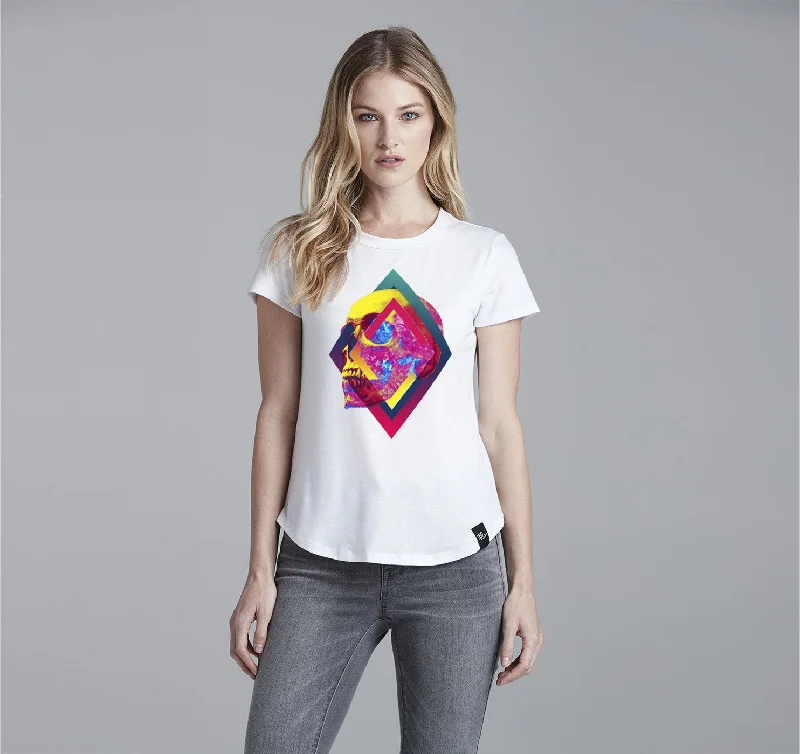 Womens Crew Tee, Lifeful Skull, Supima Cotton Front Pockets Side Pockets Patch Pockets Womens Crew Tee, Lifeful Skull, Supima Cotton Front Pockets Side Pockets Patch Pockets