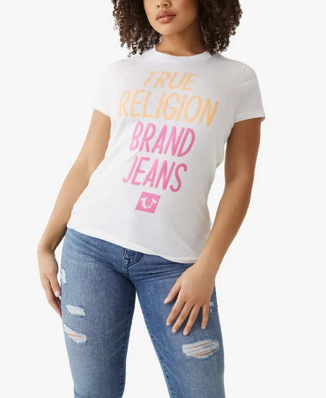 Womens True Religion Seneses Slim Crew Short Sleeve T-Shirt