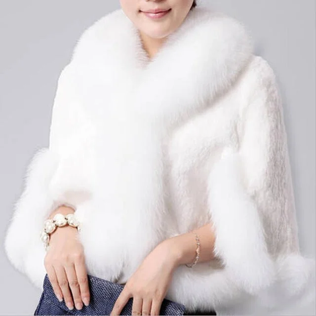 Mink Hair Rex Rabbit Hair Cape Jacket