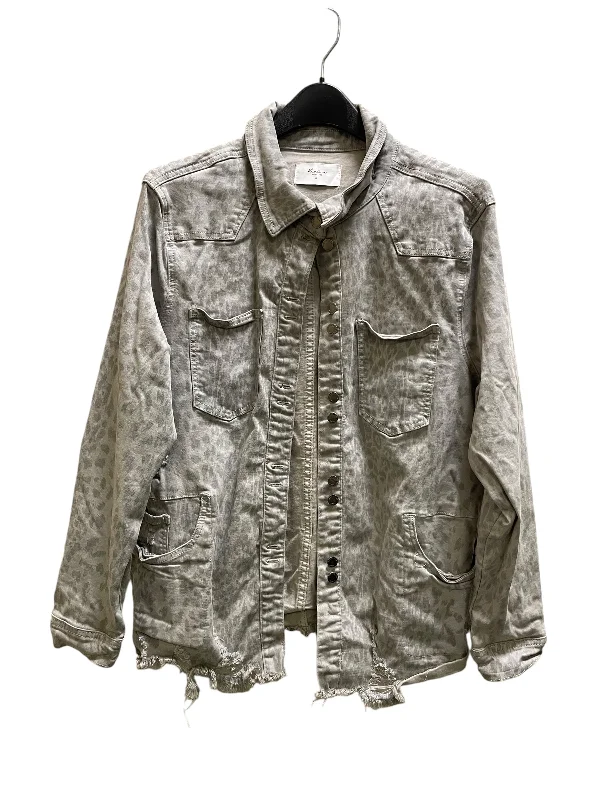 Jacket Denim By Kancan In Grey, Size: M