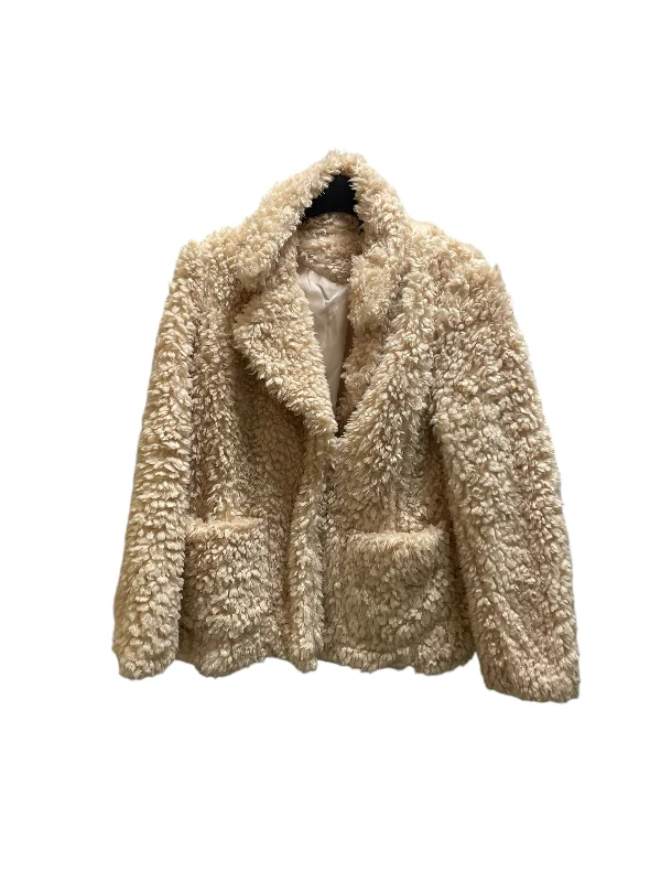 Jacket Faux Fur & Sherpa By Divided In Cream, Size: Xs