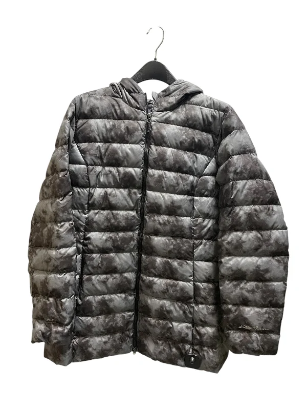 Jacket Puffer & Quilted By Eddie Bauer In Grey, Size: Xl