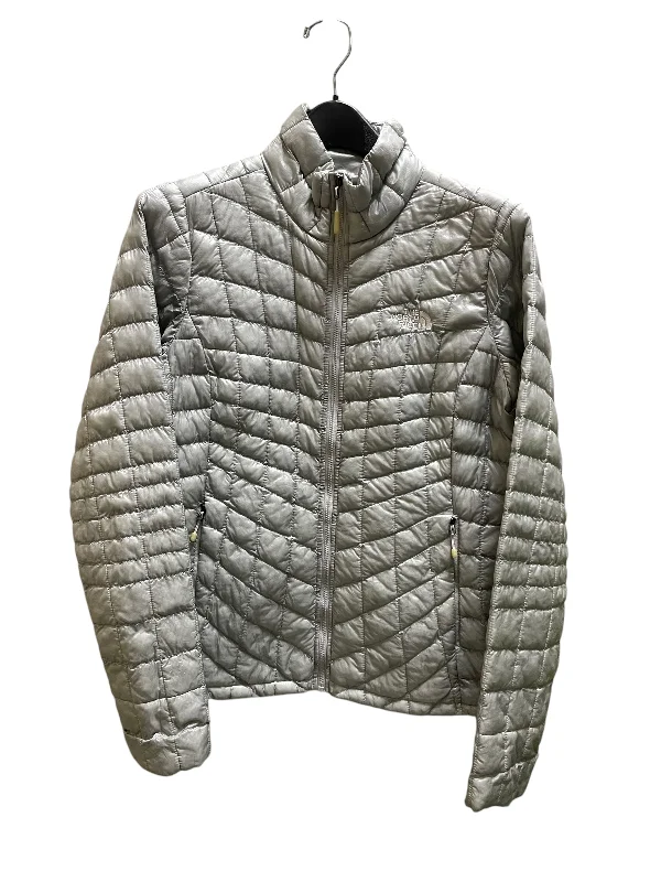 Jacket Puffer & Quilted By The North Face In Silver, Size: S