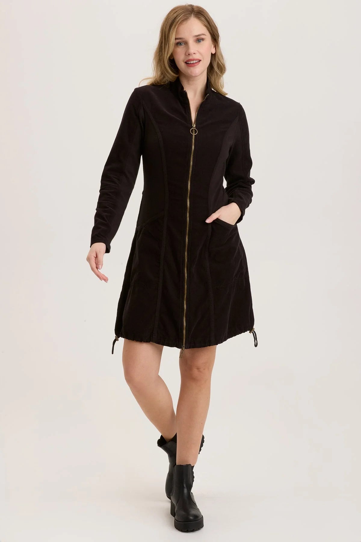 Uzma Jacket Dress - Black