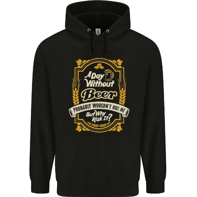 A Day Without Beer? Funny Alcohol Mens 80% Cotton Hoodie Hoodie with Metallic Shiny Futuristic A Day Without Beer? Funny Alcohol Mens 80% Cotton Hoodie Hoodie with Metallic Shiny Futuristic