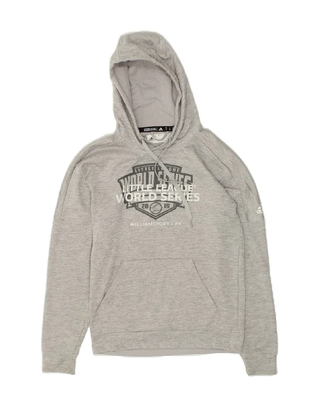 ADIDAS Mens Graphic Hoodie Jumper Small Grey Cotton Hoodie with Fur Luxurious Winter ADIDAS Mens Graphic Hoodie Jumper Small Grey Cotton Hoodie with Fur Luxurious Winter