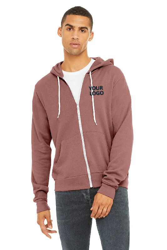 Bella Canvas Unisex Fleece Full-Zip Hoodie, Mauve Hoodie with Turtle Neck Cozy Winter Bella Canvas Unisex Fleece Full-Zip Hoodie, Mauve Hoodie with Turtle Neck Cozy Winter