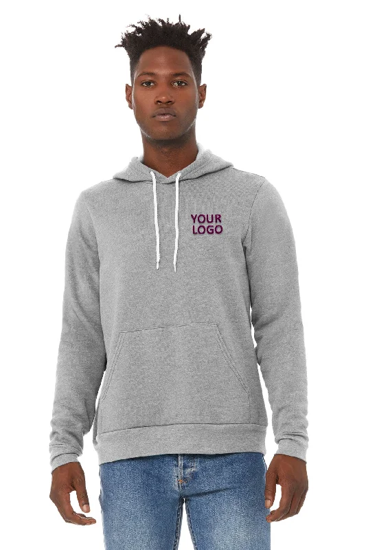 Bella Canvas Unisex Sponge Fleece Hoodie, Athletic Heather Hoodie with Front Slit Layering Stylish Bella Canvas Unisex Sponge Fleece Hoodie, Athletic Heather Hoodie with Front Slit Layering Stylish