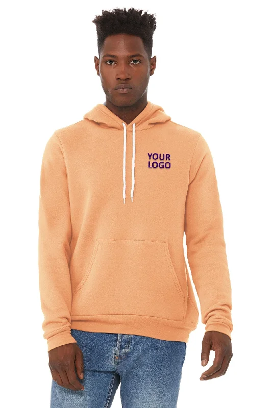 Bella Canvas Unisex Sponge Fleece Hoodie, Peach Hoodie with Oversized Fit Loose Comfortable Bella Canvas Unisex Sponge Fleece Hoodie, Peach Hoodie with Oversized Fit Loose Comfortable