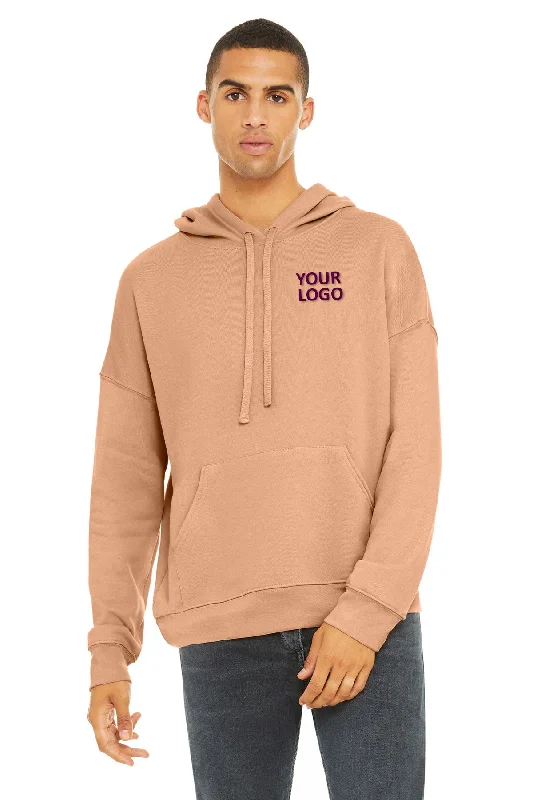 Bella Canvas Unisex Sponge Fleece Hoodie, Peach Hoodie with Set-In Sleeves Structured Classic Bella Canvas Unisex Sponge Fleece Hoodie, Peach Hoodie with Set-In Sleeves Structured Classic