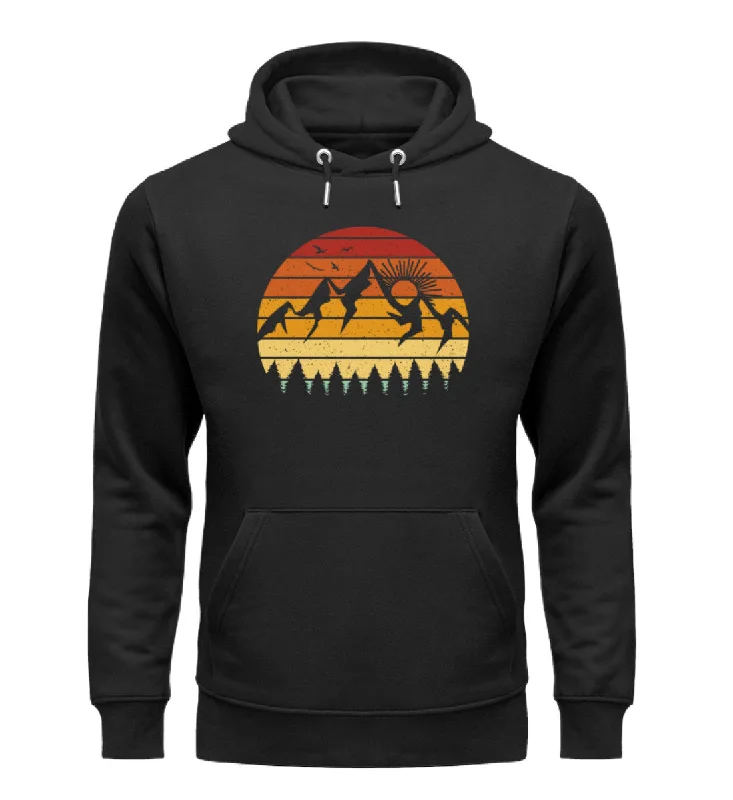 Berge Vintage - Unisex Premium Organic Hoodie Hoodie with Hem Raw Edge Edgy Unfinished Berge Vintage - Unisex Premium Organic Hoodie Hoodie with Hem Raw Edge Edgy Unfinished